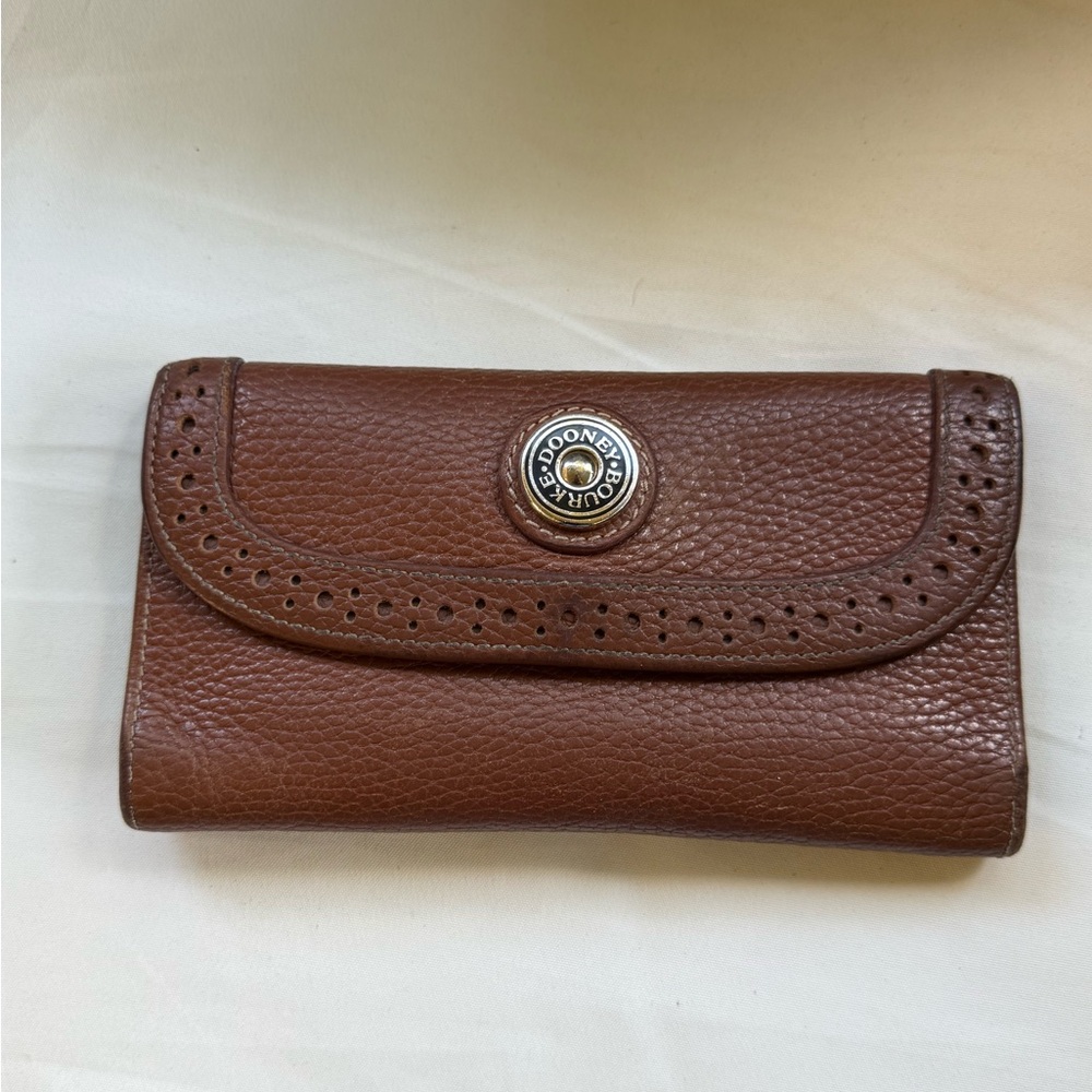 Dooney & Bourke Brown Leather Continental Wallet